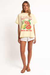 Guavas Graphic Tee - Pale Yellow